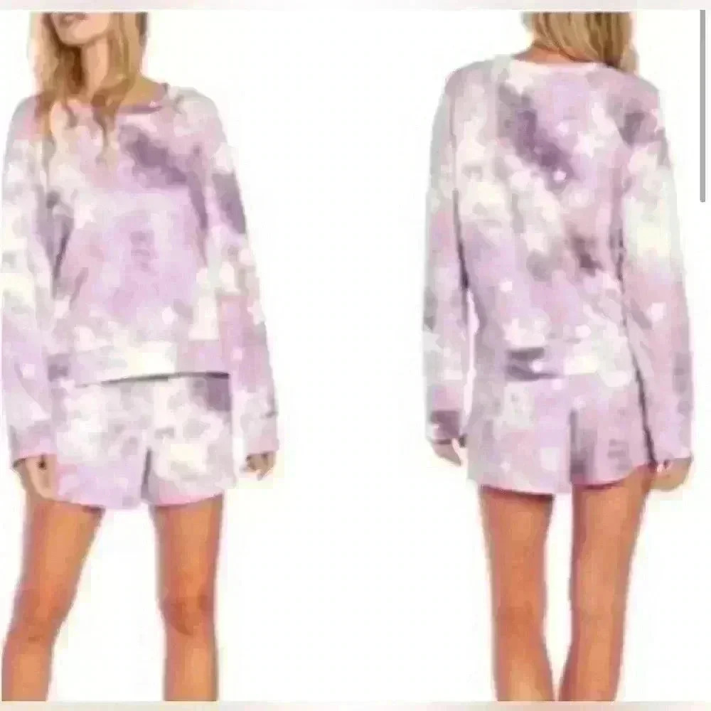 WILDFOX Tie Dye Star Print Pullover Sweater Size XL - Picture 2 of 9